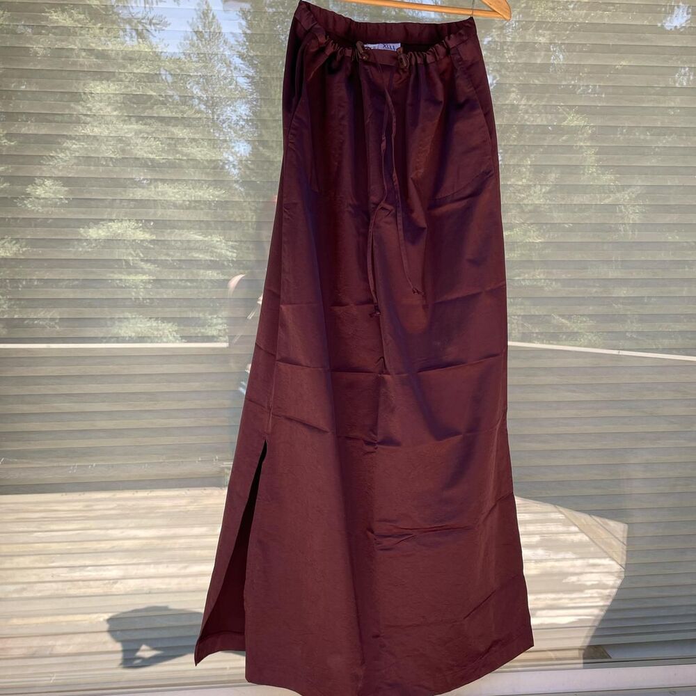 Mixit Women's Burgundy Maxi Skirt
